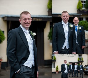 groom and groomsmen outside deans place